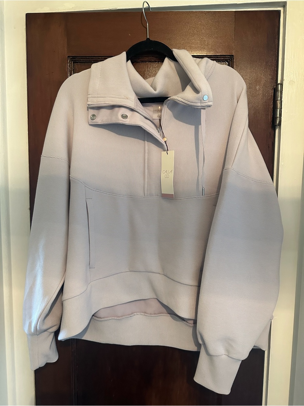 NWT Lavender 1/2 zip pull over